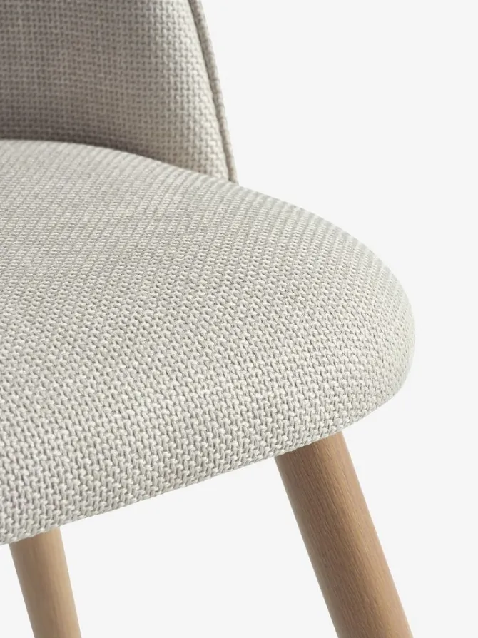 ALSTED L160 bord eg + 4 THORUP stole beige/eg