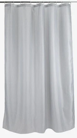 Badeforhæng SUNDBY 150x200 grå/hvid