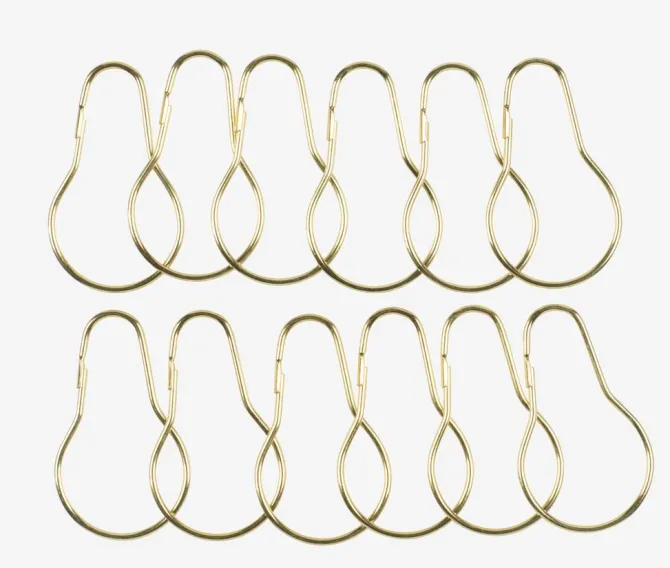 Badeforhængsringe VARA 12 stk/pk guld