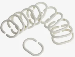 Badeforhængsringe VAREKIL 12 stk/pk hvid