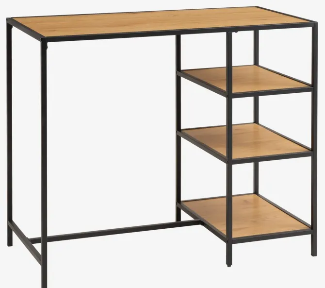 Barbord TRAPPEDAL 60x120 eg/sort