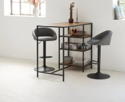 Barbord TRAPPEDAL 60x120 eg/sort