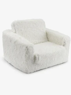 Barnestol MONSTRUP foldbar råhvidt stof