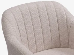 Barstol ADSLEV beige stof/egefarve