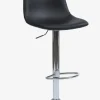 Barstol BROAGER sort kunstlæder/krom