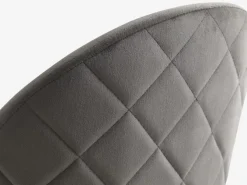 Barstol GRINDSTED grå velour/sort