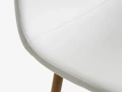 Barstol JONSTRUP hvid kunstlæder/egefarve