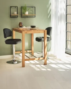 Barstol VEJERS sort kunstlæder/krom