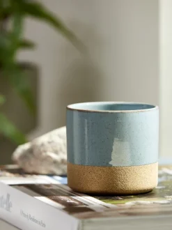 Blomsterpotte DION Ø8xH8cm blå