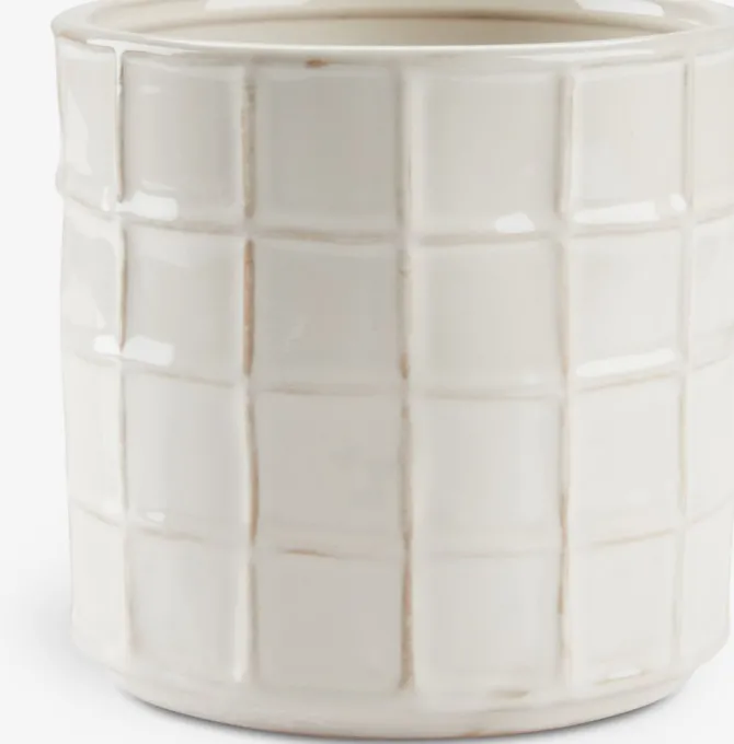 Blomsterpotte MATSSON Ø14xH13cm råhvid