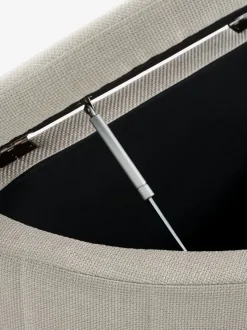 Bænk KAPPEL m/opbevaring lyst sandfarvet stof