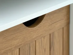 Bænk OLDEKROG 3 skuffer hvid/eg