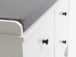 Bænk TERPET 4 skuffer m/hynde hvid