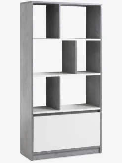 Bogreol BILLUND 1 skuffe 3 hylder beton/hvid