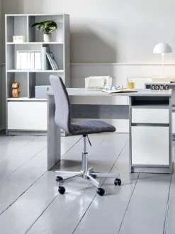 Bogreol BILLUND 1 skuffe 3 hylder beton/hvid