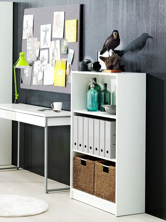 Bogreol HORSENS 3 hylder bred hvid