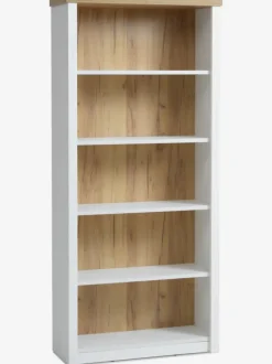 Bogreol MARKSKEL 5 hylder hvid/egefarve