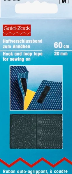 Burrebånd til påsyning 20mm sort