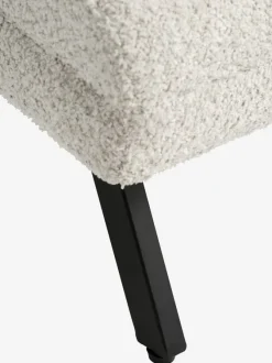 Chaiselong stol LINDELSE beige teddy/sort