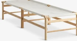 Daybed FRYDENDAL 196x72 beige stof/bambus