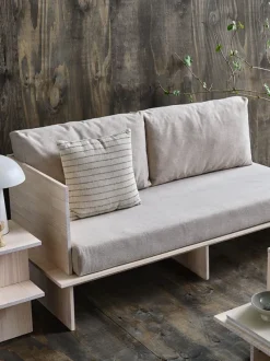 Daybed SOLLERUP 204x78 lysegråt stof/fyr