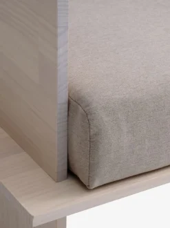 Daybed SOLLERUP 204x78 lysegråt stof/fyr