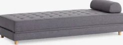 Daybed VARBJERG 190x152 mørkegråt stof/egefarve