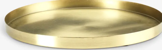 Dekorationsbakke FRITS Ø30xH2cm messing