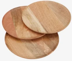 Dekorationsbakke GERNER Ø30cm træ