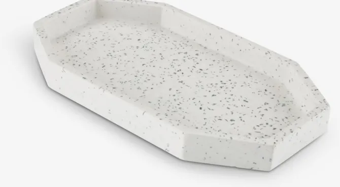 Dekorationsbakke JESPER B14xL25cm hvid