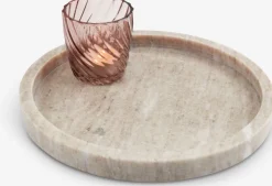 Dekorationsbakke VALDEMAR Ø25cm marmor