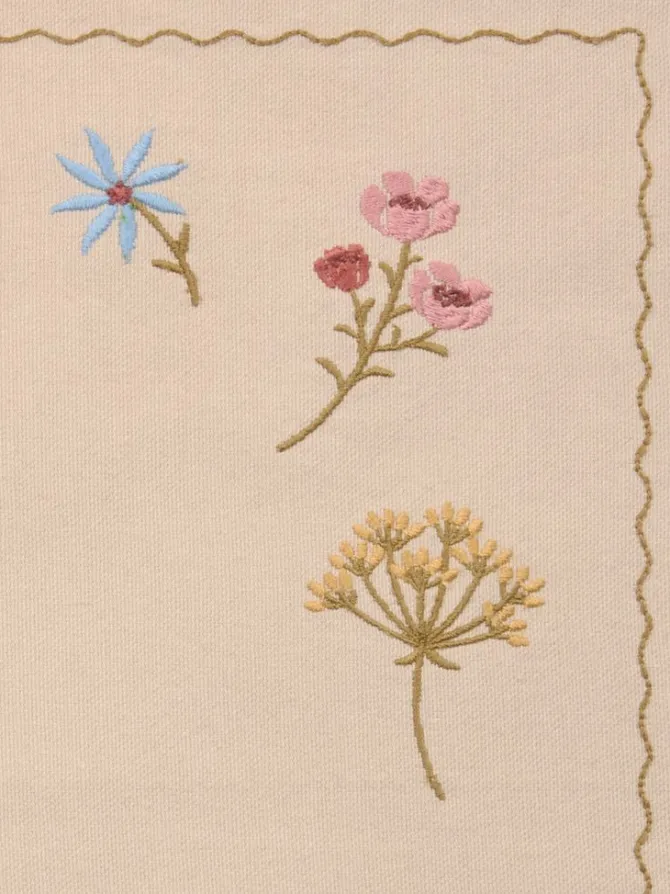 Dækkeserviet CIKORIE 33x42 natur/grøn