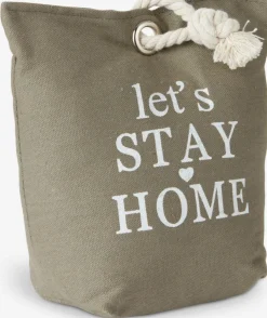 Dørstopper EIGIL 20x10x20cm kanvas grå