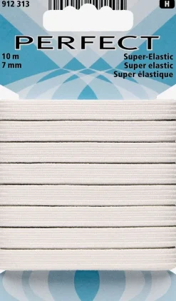 Elastik 7 mm 10m/pk super hvid