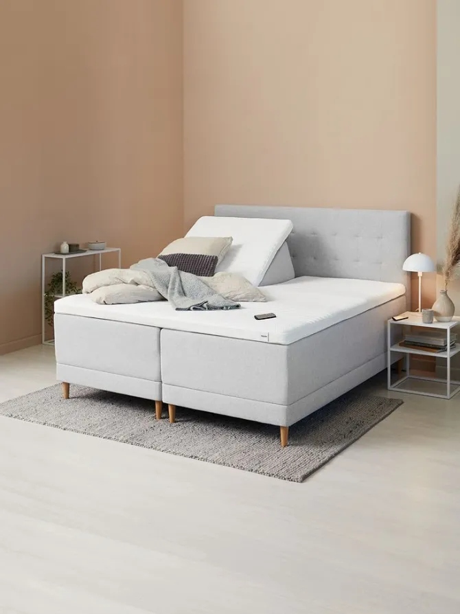 Elevationsseng 180x200 DUNLOPILLO E300 Grå-32