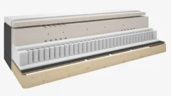 Elevationsseng 180x200 DUNLOPILLO E300 Grå-54