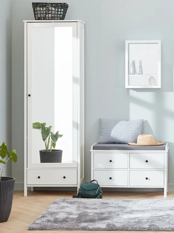 Entremøbel TERPET m/spejl hvid