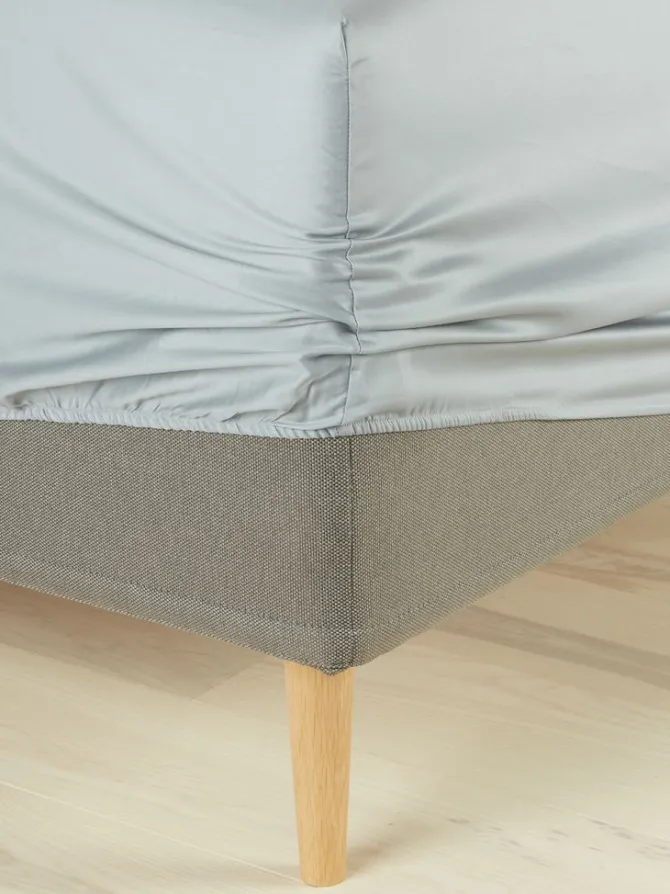 Faconlagen TINE satin 90x200x35 lysegrå