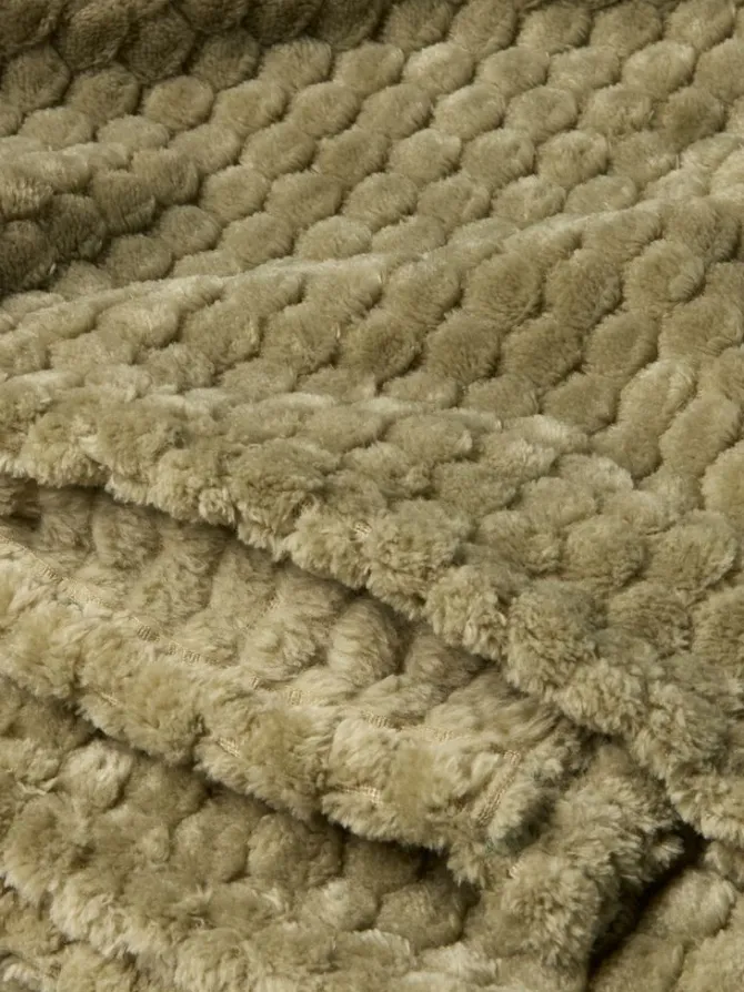 Fleeceplaid ROSENVIAL 130x160 grøn