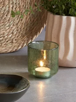 Fyrfadsstage ASLAK Ø8xH8cm grøn