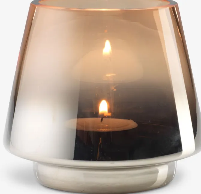 Fyrfadsstage BRYNJE Ø10xH9cm brun