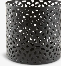 Fyrfadsstage ERLAND Ø6xH6cm sort