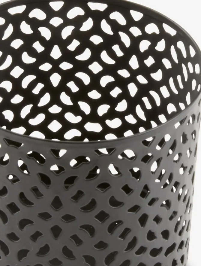 Fyrfadsstage ERLAND Ø6xH6cm sort