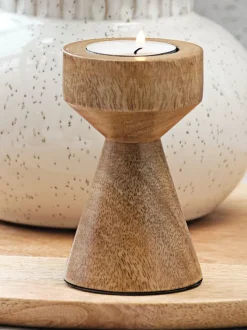 Fyrfadsstage JOHAN Ø6xH10cm træ