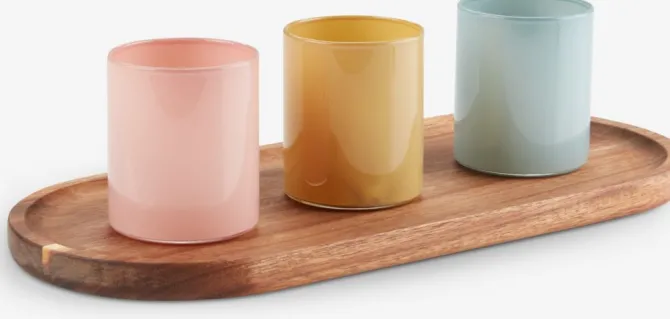 Fyrfadsstage MATS Ø6xH7cm assorteret