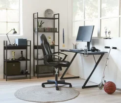 Gamer-bord HALSTED 60x120 m/kop- og hovedtelefonholder sort