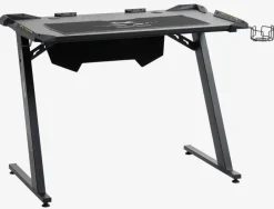 Gamer-bord LINDHOLM m/LED-lys og kopholder sort