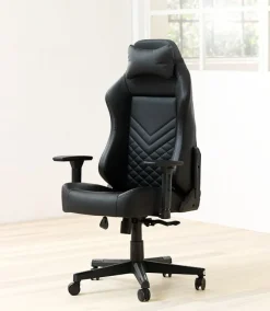 Gamer-stol ABILDAA sort kunstlæder