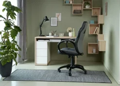 Gamer-stol AGGESTRUP grå kunstlæder/sort mesh