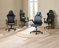 Gamer-stol LAMBJERG sort mesh/grøn